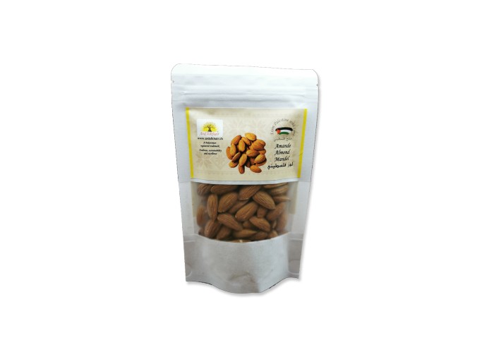 Amandes entières naturelles, non salées, 120 g, produit palestinien