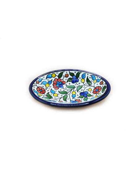 Deep Oval Dish 17 cm - (Colored), Hebron, Made in Palestine
