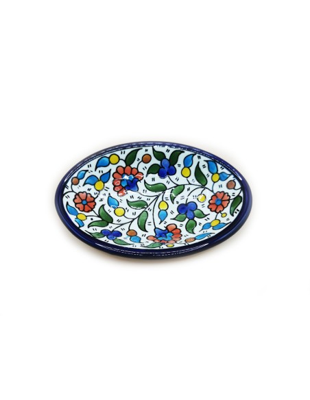 Deep Oval Dish 17 cm - (Colored), Hebron, Made in Palestine