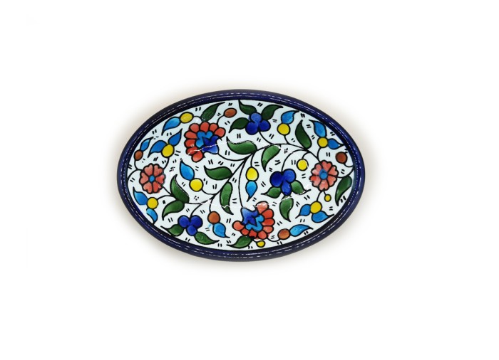 Deep Oval Dish 17 cm - (Colored), Hebron, Made...