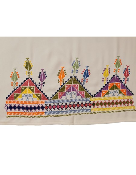 Palestinian - Oriental Tatreez shawl (Hand made embroidery), Model14