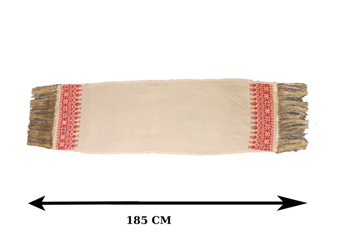 Schal Palästinensische Tatreez Oriental (Handgestickte Stickerei), Modell 17