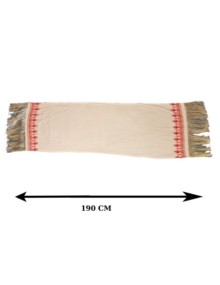 Schal Palästinensische Tatreez Oriental (Handgestickte Stickerei), Modell 18
