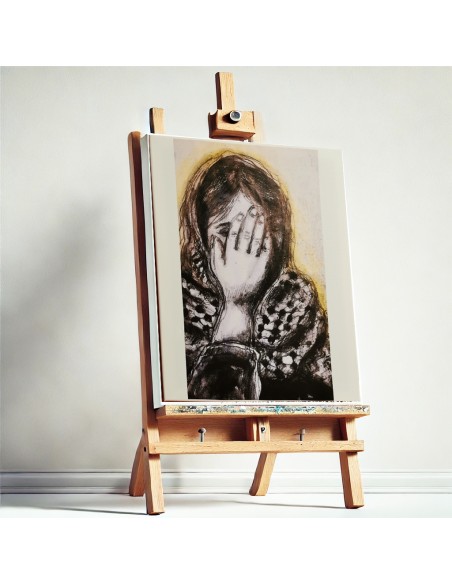 فن أصيل من غزة - امرأة تغطي وجهها